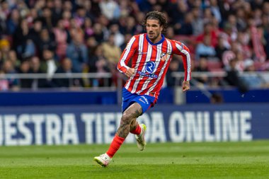 Madrid, İspanya - 10 Mayıs 2025: Atletico Madrid ile Real Sociedad arasındaki La Liga maçı başkentte oynandı. Atletico Madrid oyuncuları.