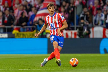 Madrid, İspanya - 10 Mayıs 2025: Atletico Madrid ile Real Sociedad arasındaki La Liga maçı başkentte oynandı. Atletico Madrid oyuncuları.