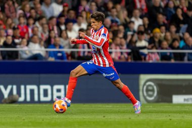 Madrid, İspanya - 10 Mayıs 2025: Atletico Madrid ile Real Sociedad arasındaki La Liga maçı başkentte oynandı. Atletico Madrid oyuncuları.