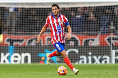 Madrid, İspanya - 10 Mayıs 2025: Atletico Madrid ile Real Sociedad arasındaki La Liga maçı başkentte oynandı. Atletico Madrid oyuncuları.