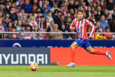 Madrid, İspanya - 10 Mayıs 2025: Atletico Madrid ile Real Sociedad arasındaki La Liga maçı başkentte oynandı. Atletico Madrid oyuncuları.