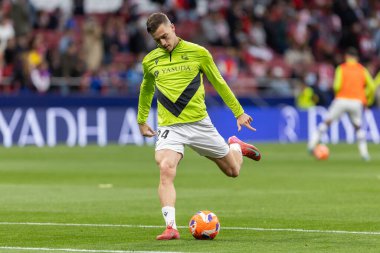 Madrid, İspanya - 10 Mayıs 2025: Atletico Madrid ile Real Sociedad arasındaki La Liga maçı başkentte oynandı. Gerçek Sociedad oyuncuları.