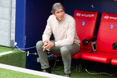 Madrid, İspanya - 18 Mayıs 2025: Atletico Madrid ile Real Betis arasındaki La Liga maçı başkentte oynandı. Gerçek Betis oyuncuları. La Liga 2024, 2025. Profesyonel oyuncular.