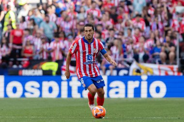 Madrid, İspanya - 18 Mayıs 2025: Atletico Madrid ile Real Betis arasındaki La Liga maçı başkentte oynandı. Atletico Madrid oyuncuları. La Liga 2024, 2025. Profesyonel oyuncular.