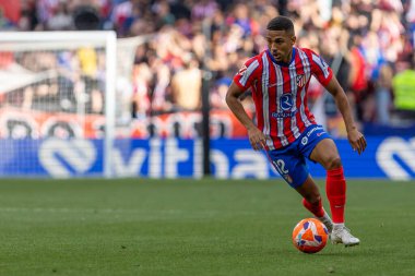 Madrid, İspanya - 18 Mayıs 2025: Atletico Madrid ile Real Betis arasındaki La Liga maçı başkentte oynandı. Atletico Madrid oyuncuları. La Liga 2024, 2025. Profesyonel oyuncular.