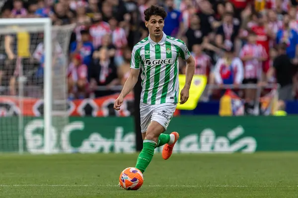 Madrid, İspanya - 18 Mayıs 2025: Atletico Madrid ile Real Betis arasındaki La Liga maçı başkentte oynandı. Gerçek Betis oyuncuları. La Liga 2024, 2025. Profesyonel oyuncular.
