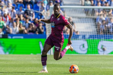 Madrid, İspanya - 24 Mayıs 2025: Legans ile Valladolid arasında oynanan La Liga maçı. Leganlar ve Valladolid HiperHareket Ligi 'ne atıldı. Takımlar bırakmayla karşı karşıya.