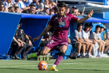 Madrid, İspanya - 24 Mayıs 2025: Legans ile Valladolid arasında oynanan La Liga maçı. Leganlar ve Valladolid HiperHareket Ligi 'ne atıldı. Takımlar bırakmayla karşı karşıya.