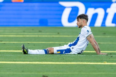 Madrid, İspanya - 24 Mayıs 2025: Legans ile Valladolid arasında oynanan La Liga maçı. Leganlar ve Valladolid HiperHareket Ligi 'ne atıldı. Takımlar bırakmayla karşı karşıya.