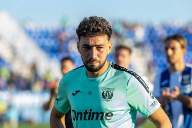 Madrid, İspanya - 24 Mayıs 2025: Legans ile Valladolid arasında oynanan La Liga maçı. Leganlar ve Valladolid HiperHareket Ligi 'ne atıldı. Takımlar bırakmayla karşı karşıya.