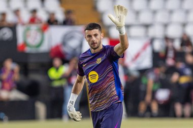 Madrid, İspanya - 31 Ağustos 2025: Rayo Vallecano ile FC Barcelona arasındaki lig maçı. EA Spor Ligi 2024-2025. FC Barcelona oyuncuları. Profesyonel lig.