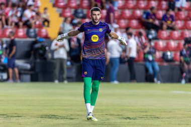 Madrid, İspanya - 31 Ağustos 2025: Rayo Vallecano ile FC Barcelona arasındaki lig maçı. EA Spor Ligi 2024-2025. FC Barcelona oyuncuları. Profesyonel lig.