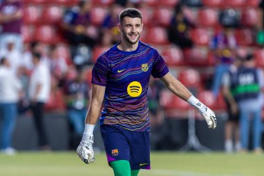 Madrid, İspanya - 31 Ağustos 2025: Rayo Vallecano ile FC Barcelona arasındaki lig maçı. EA Spor Ligi 2024-2025. FC Barcelona oyuncuları. Profesyonel lig.