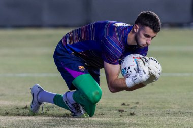 Madrid, İspanya - 31 Ağustos 2025: Rayo Vallecano ile FC Barcelona arasındaki lig maçı. EA Spor Ligi 2024-2025. FC Barcelona oyuncuları. Profesyonel lig.