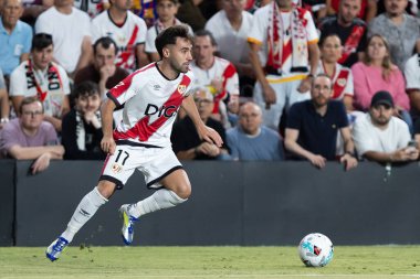 Madrid, İspanya - 31 Ağustos 2025: Rayo Vallecano ile FC Barcelona arasındaki lig maçı. EA Spor Ligi 2024-2025. Rayo Vallecano oyuncuları. Profesyonel Lig. EuroRadio.