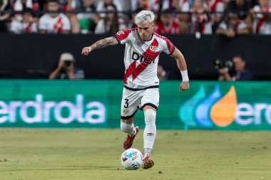 Madrid, İspanya - 31 Ağustos 2025: Rayo Vallecano ile FC Barcelona arasındaki lig maçı. EA Spor Ligi 2024-2025. Rayo Vallecano oyuncuları. Profesyonel Lig. EuroRadio.