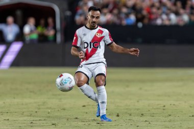 Madrid, İspanya - 31 Ağustos 2025: Rayo Vallecano ile FC Barcelona arasındaki lig maçı. EA Spor Ligi 2024-2025. Rayo Vallecano oyuncuları. Profesyonel Lig. EuroRadio.