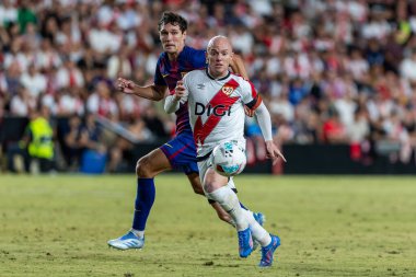 Madrid, İspanya - 31 Ağustos 2025: Rayo Vallecano ile FC Barcelona arasındaki lig maçı. EA Spor Ligi 2024-2025. Futbolcular. Profesyonel lig.