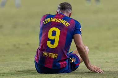 Madrid, İspanya - 31 Ağustos 2025: Rayo Vallecano ile FC Barcelona arasındaki lig maçı. EA Spor Ligi 2024-2025. FC Barcelona oyuncuları. Profesyonel lig.