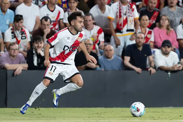 Madrid, İspanya - 31 Ağustos 2025: Rayo Vallecano ile FC Barcelona arasındaki lig maçı. EA Spor Ligi 2024-2025. Rayo Vallecano oyuncuları. Profesyonel Lig. EuroRadio.