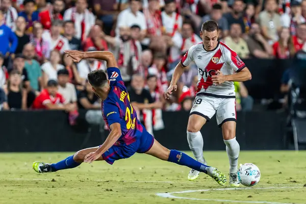Madrid, İspanya - 31 Ağustos 2025: Rayo Vallecano ile FC Barcelona arasındaki lig maçı. EA Spor Ligi 2024-2025. Futbolcular. Profesyonel lig.