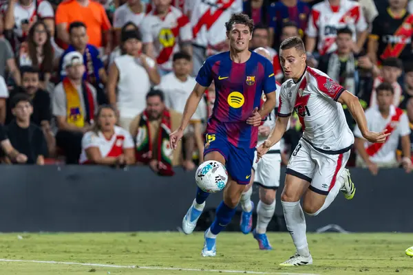Madrid, İspanya - 31 Ağustos 2025: Rayo Vallecano ile FC Barcelona arasındaki lig maçı. EA Spor Ligi 2024-2025. Futbolcular. Profesyonel lig.