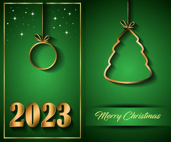 2023 Joyeux Fond Noël Pour Vos Invitations Saisonnières Affiches Festival — Image vectorielle