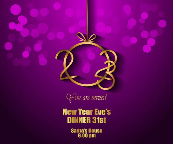 2023 Happy New Year Background Your Seasonal Invitations Festive Posters — Vector de stock