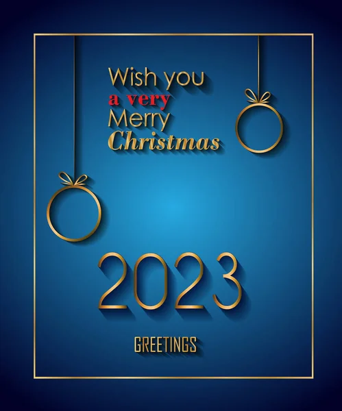 2023メリークリスマス背景 — ストックベクタ