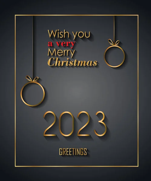 2023圣诞快乐背景 — 图库矢量图片