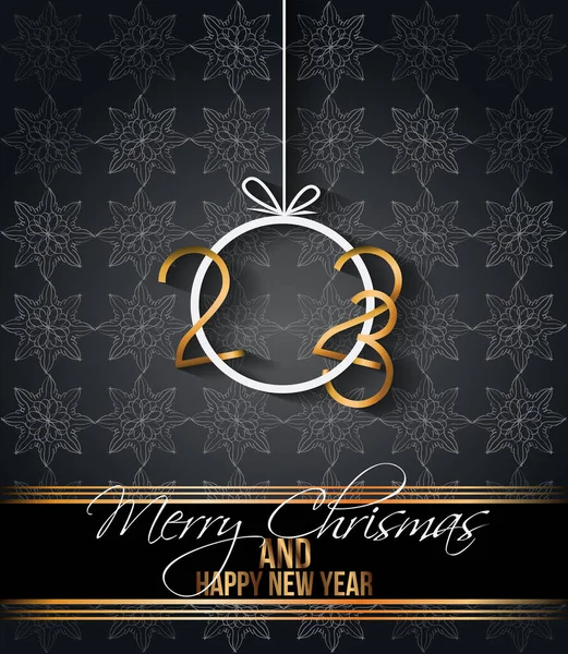 2023 Merry Christmas New Year Background Your Seasonal Invitations Festive — Stock Vector