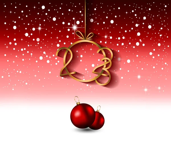 2023あなたの季節の挨拶のためのメリークリスマス壁紙 — ストックベクタ
