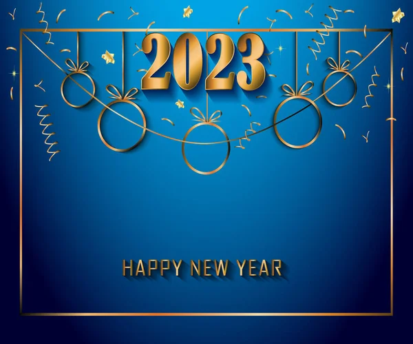 2023 Happy New Year Background Your Seasonal Invitations Festive Posters — Stok Vektör