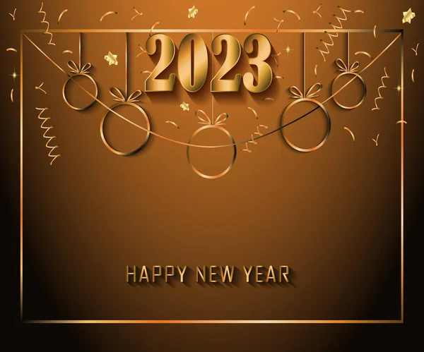 2023 Happy New Year Background Your Seasonal Invitations Festive Posters — ストックベクタ