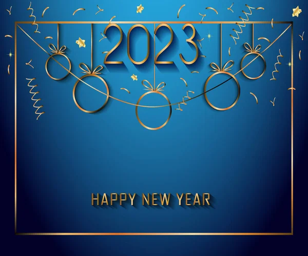 2023 Happy New Year Background Your Seasonal Invitations Festive Posters —  Vetores de Stock