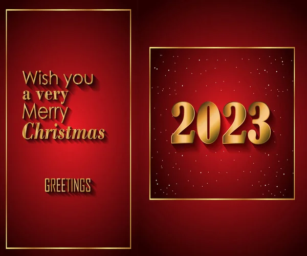2023 Feliz Navidad Fondo Para Sus Invitaciones Temporada Carteles Del — Vector de stock