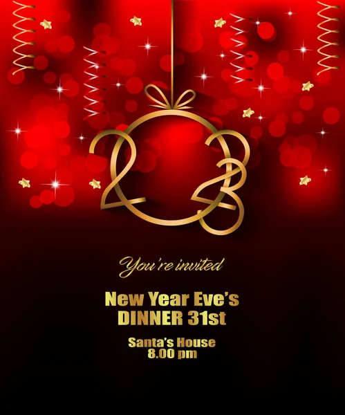 2023 Happy New Year Background Your Seasonal Invitations Festive Posters Vektorgrafiken