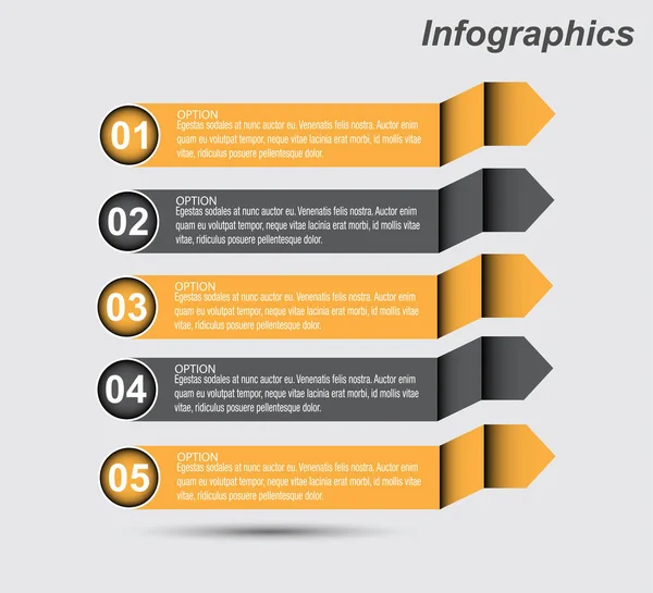 Infographics Βήματα Και Επιλογές Banner Για Επιχειρηματικό Σχεδιασμό Και Πρότυπο — Διανυσματικό Αρχείο