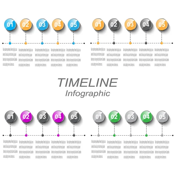 Collection Time Line Display Your Data Idea Display Information Ranking — Stockvektor
