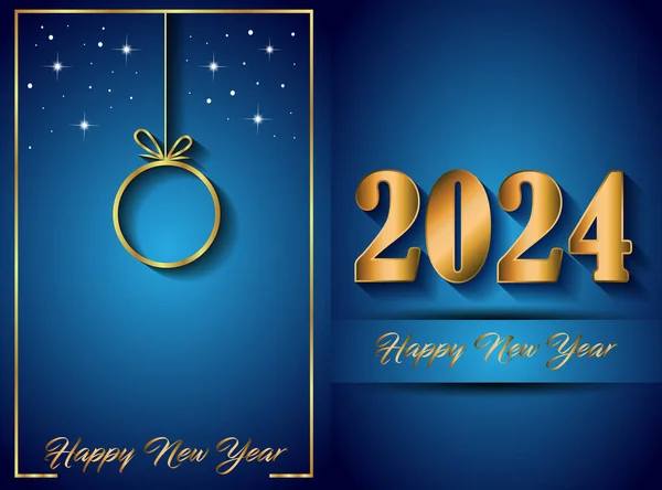 2024 Feliz Año Nuevo Fondo Para Sus Invitaciones Temporada Carteles — Vector de stock