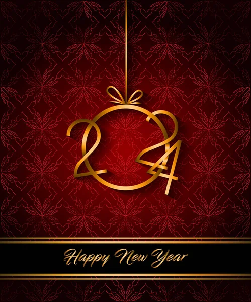 2024あなたの季節の招待状 お祝いのポスター 挨拶カードのための幸せな新年の背景 — ストックベクタ