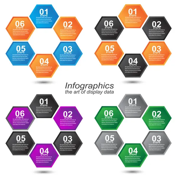 Συλλογή Infographic Πρότυπο Για Σύγχρονη Οπτικοποίηση Δεδομένων Και Κατάταξη Και — Διανυσματικό Αρχείο