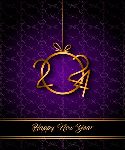 2024 Happy New Year Background Your Seasonal Invitation Festive Posters - Stok Vektor