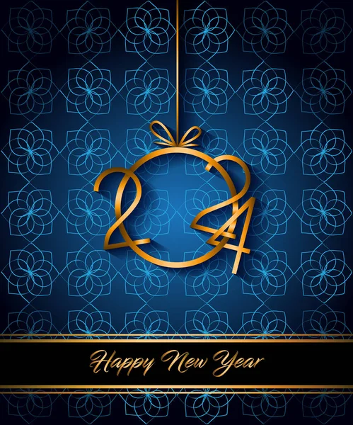 2024あなたの季節の招待状 お祝いのポスター 挨拶カードのための幸せな新年の背景 ベクターグラフィックス