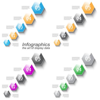 Modern veri görselleştirme, sıralama ve istatistikler için bilgi toplama şablonu.