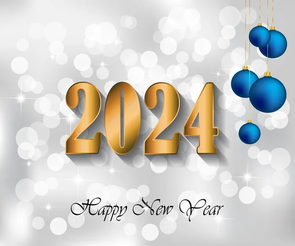 2024 Gelukkig Nieuwjaar Achtergrond — Stockvector