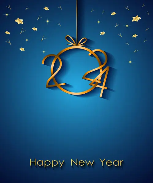 2024あなたの季節の招待状 お祝いのポスター 挨拶カードのための幸せな新年の背景 ストックベクター