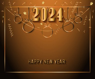 2024 Yeni Yıl Davetiyeleriniz, festival posterleriniz, tebrik kartlarınız için mutlu yıllar..