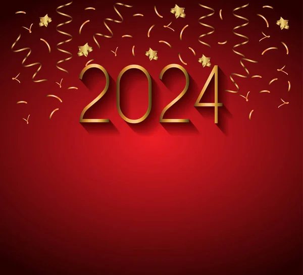 2024新年快乐背景 免版税图库矢量图片