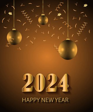 2024 Yeni Yıl Davetiyeleriniz, festival posterleriniz, tebrik kartlarınız için mutlu yıllar..